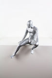 Sitter Pose 02 - Fiberglass/Volcano Rock Sculpture by artist Ancizar Marin