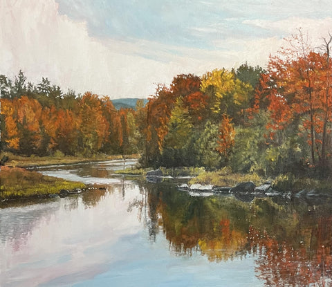 Late Autumn Stillness - Oil Paintings by artist John Horejs