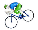 Cyclist Sitting (Hands Under) - Mixed Media Sculpture by artist Ancizar Marin