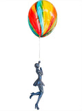 Figure with Balloon (Lady) - Mixed Media Sculpture by artist Ancizar Marin