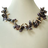 Necklace #51 - Not Your Grandmother's Pearls - Bronze and Pearl Jewelry by artist Komala Rohde