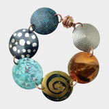 Bracelet #11 - Colors of Joy - Bronze, Copper, and Brass Jewelry by artist Komala Rohde