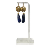 Earrings #77 - Bronze and Lapis Lazuli Jewelry by artist Komala Rohde