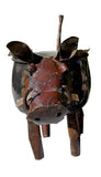 Safari Spirits: African Steel - "Wild Pot-belly Planter (Medium)"