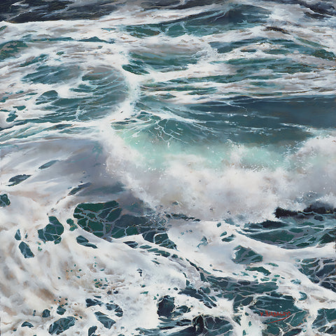 Dancing Waves - Oil  by artist Victor Mordasov