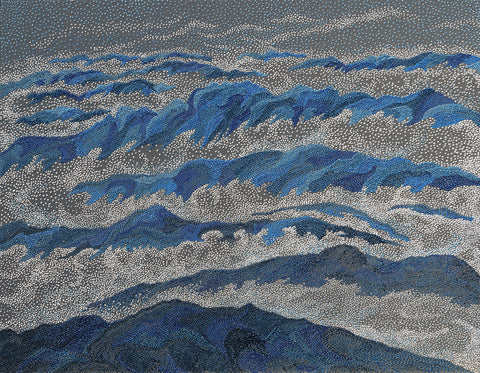 Mountain Ripples - Oil on Aluminum Panel  by artist Nancy R Wise