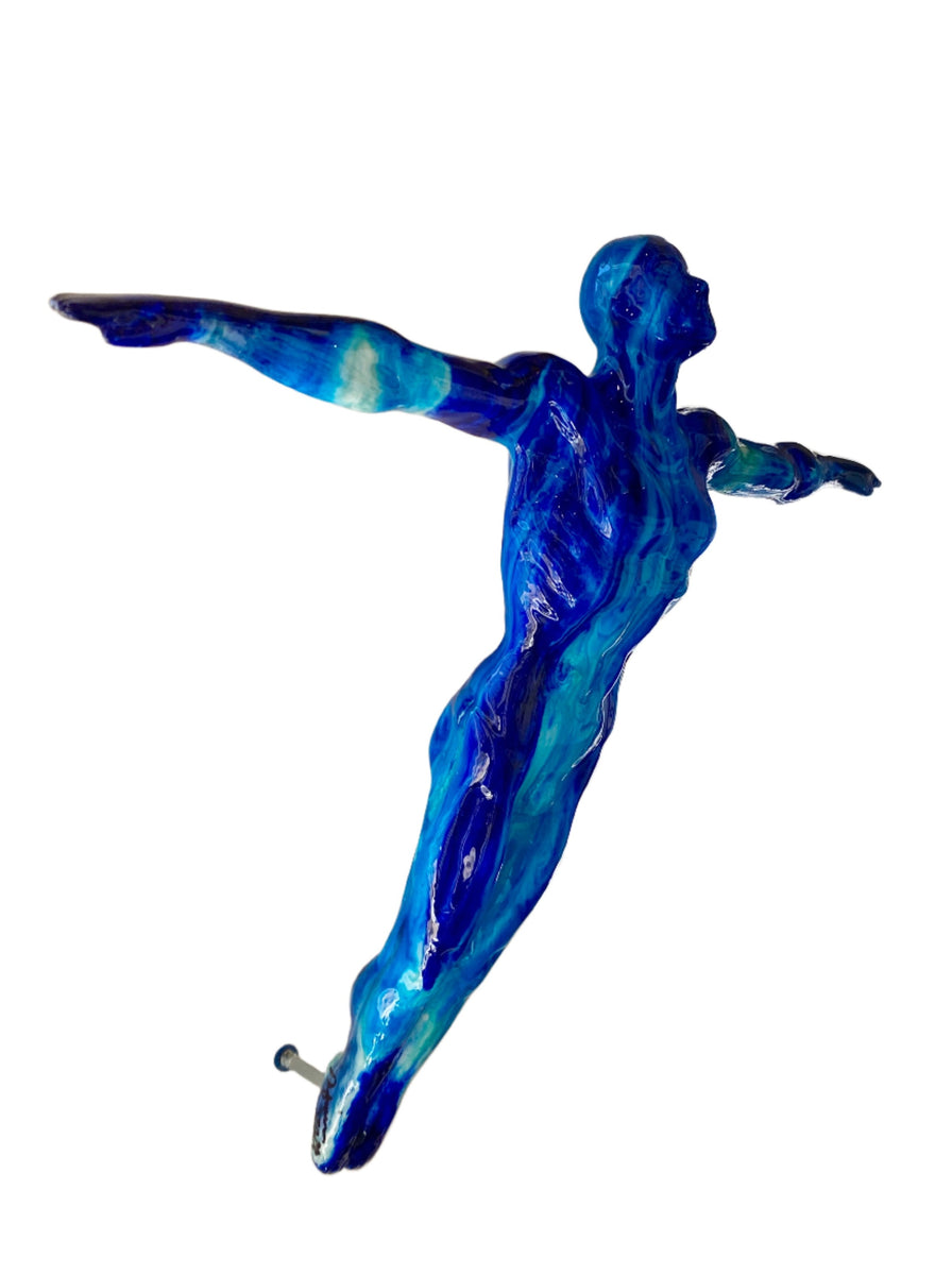 Diver 01 - Fiberglass/Volcano Rock Sculptureby artist Ancizar