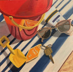Beach Day - Oil on Linen  by artist Debbie Mueller