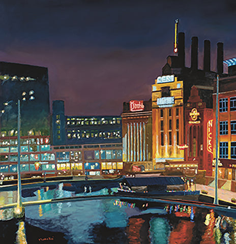 Baltimore Harbor - Oil on Canvas  by artist paul tambellini