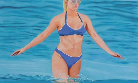 Thalassophile - Oil on Canvas  by artist Judy Steffens