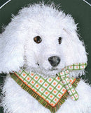 Melinda Fabian - "Playful Puppy Wrapped in Checkered Charm"