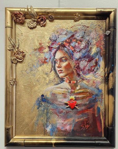 Sara Leger - "Uprising (of Faith & Fire) W Hand sculpted frame"