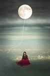 Tied to the Moon: Crone - Photo Collage Print (Unframed) Conceptual Art by artist Elisabeth Ladwig