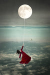 Tied to the Moon: Maiden - Photo Collage Print (Unframed) Conceptual Art by artist Elisabeth Ladwig