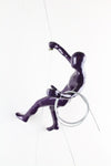 Climber Pose 02 - Fiberglass/Volcano Rock Sculpture by artist Ancizar Marin