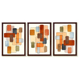 Jean-Luc Desreumaux - ""Autumn Leaves" framed triptych numbered limited edition giclee on canvas"