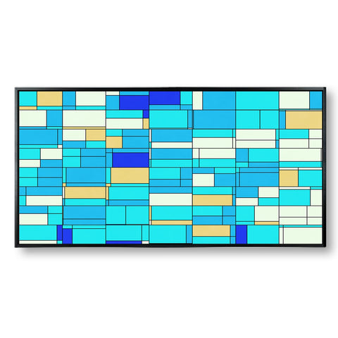 Jean-Luc Desreumaux - ""Blue Stained Glass" framed numbered limited edition"