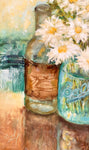 Liesel Lund - "Daisies with Vintage Bottles"