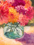 Liesel Lund - "Dahlias in Vintage Jar"