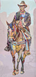 Cowboy on Horse - Handcrafted Collage Edition Collage by artist Leonardo Studios