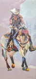 Cowgirl on Horse - Handcrafted Collage Edition Collage by artist Leonardo Studios