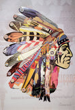 Native Chief - Handcrafted Collage Edition Collage by artist Leonardo Studios