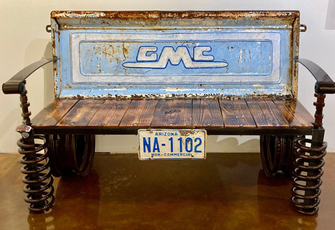 1962 GMC Bench - Truck and auto parts Artistic Furniture by artist Anthony Donno