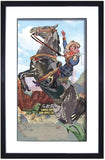 The Old West: Cowgirl - Handcrafted Collage Edition Print by artist Leonardo Studios