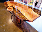 Hong Kong Orchid/Resin Entry Table - Hong Kong Orchid, Resin, Red Gum Euculyptus,  Artistic Furniture by artist Kirk Allan