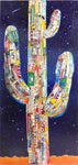 4, 5, 6 Saguaro - Acrylic /Mixed Media Paintings by artist Dave Newman