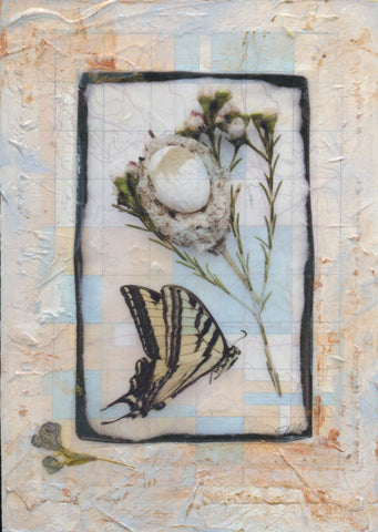 Be Still #8 - Mixed Media on Panel Collage by artist Judith Monroe