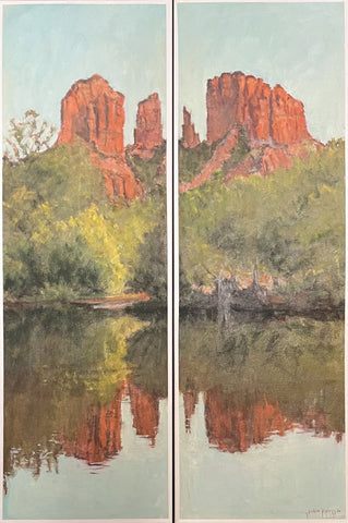 Sedona Morning Reflections - Oil Paintings by artist John Horejs