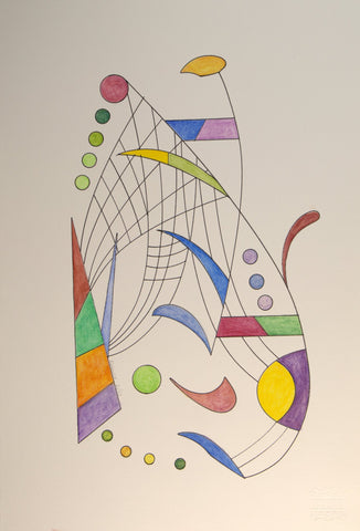 Alphonse Lane - "Abstract #15 of  22, Hooked and Entangled"