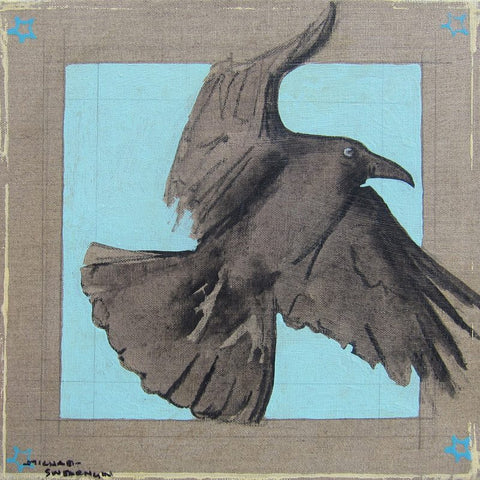 Raven Lunatic II - 1676 - Acrylic /Mixed Media Paintings by artist Michael Swearngin