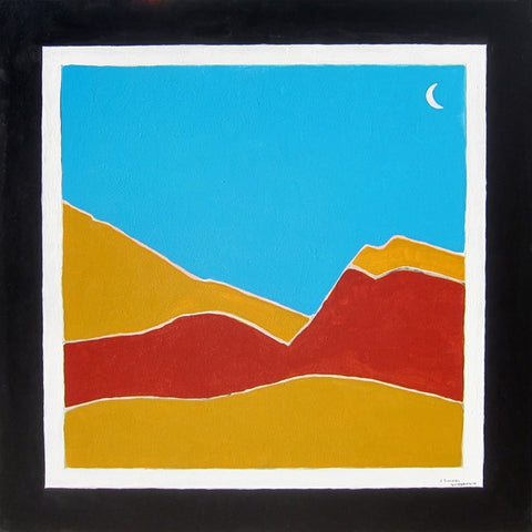 Southwest Dying Waxing Moon - 1795 - Acrylic Paintings by artist Michael Swearngin