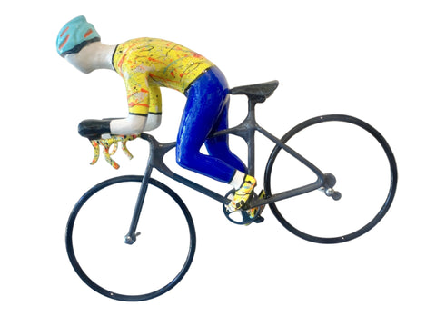 Cyclist Standing - Mixed Media Sculpture by artist Ancizar Marin