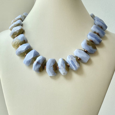 Necklace #13 - Bronze and Lace Agate Jewelry by artist Komala Rohde
