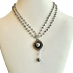 Necklace #29 - White Bronze, Pearl, and Labradorite Jewelry by artist Komala Rohde