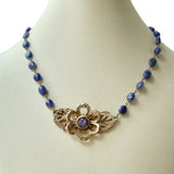 Necklace #30 - Flowers - Bronze, Kyanite, and Zircon Jewelry by artist Komala Rohde