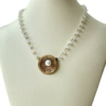 Necklace #31 - Wabi Sabi - Bronze and Moonstone Jewelry by artist Komala Rohde