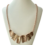 Necklace #36 - Copper with Bronze Inlay Jewelry by artist Komala Rohde