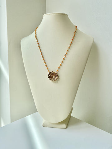 Necklace #48 - Bronze and Carnelian Jewelry by artist Komala Rohde