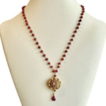 Necklace #49 - Mandala - Bronze and Ruby Jewelry by artist Komala Rohde