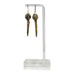 Earrings #68 - Bronze and Zebra Jasper Jewelry by artist Komala Rohde