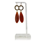 Earrings #91 - Bronze and Sardonyx Agate  Jewelry by artist Komala Rohde