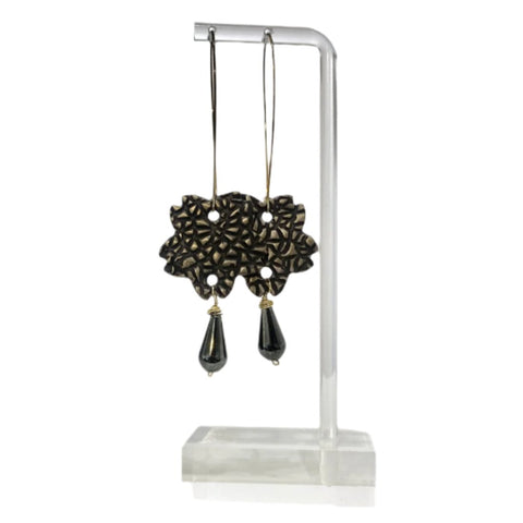 Earrings #93 - Steel and Hematite Jewelry by artist Komala Rohde