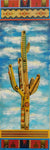 Blue Skies & Saguaro #NM199 - Mixed Media Collage by artist Dave Newman