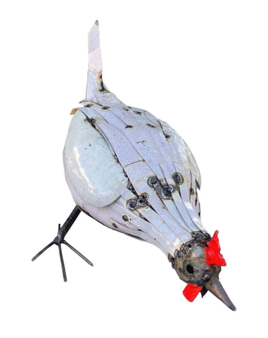 Pecking Pal - Recycled Metal & Paint Sculpture by artist Safari Spirits: African Steel