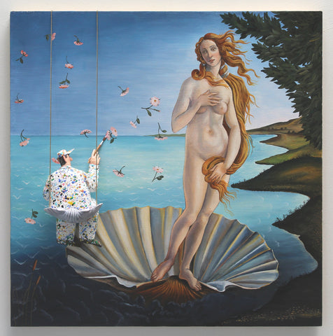 The Birth of Venus (Botticelli) - Acrylic/Paper Mache' Paintings by artist Stephen Hansen