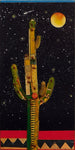 Surreal Cactus Series #NM186 - Acrylic /Mixed Media Collage by artist Dave Newman